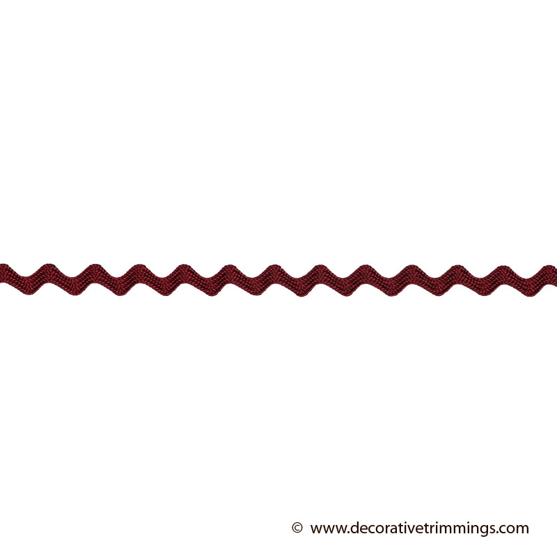 1/4 Inch Rayon Rick Rack Burgundy | Decorative Trimmings LLC
