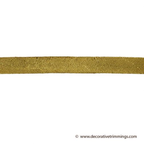3/4 Inch Gold Metallic Flat Braid | Decorative Trimmings LLC display picture 1