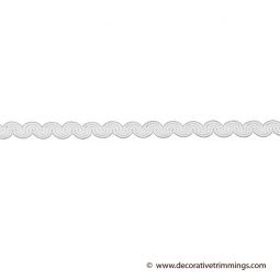3/8 Inch White Scroll Gimp Trim