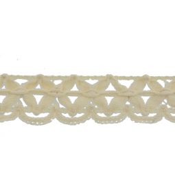 1 1/2 Inch Crochet Natural Cotton Trimming