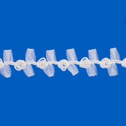 7/8 Inch Natural Rose Tulle Gimp Trim
