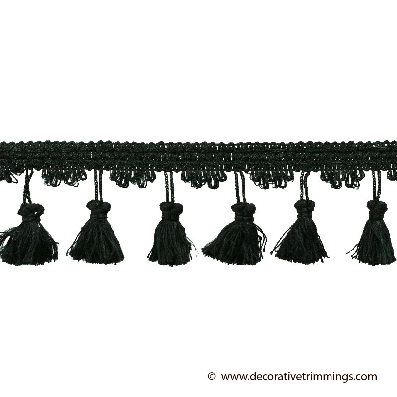 2 Inch Black Tassel Fringe Decorative Trimmings LLC