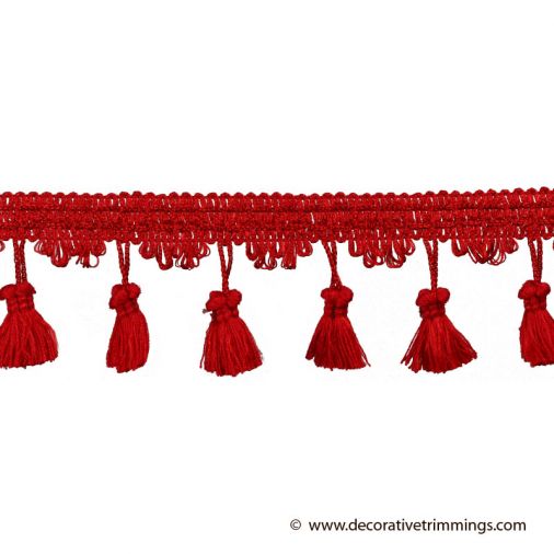 2 Inch Red Tassel Fringe