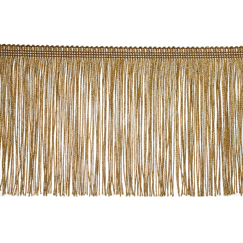 6 inch (10 cm) Gold Metallic Chainette Fringe. Metallic Chainette Fringe Adds Movement and A Bit of Drama to Anything It Is Applied TO. Perfect for