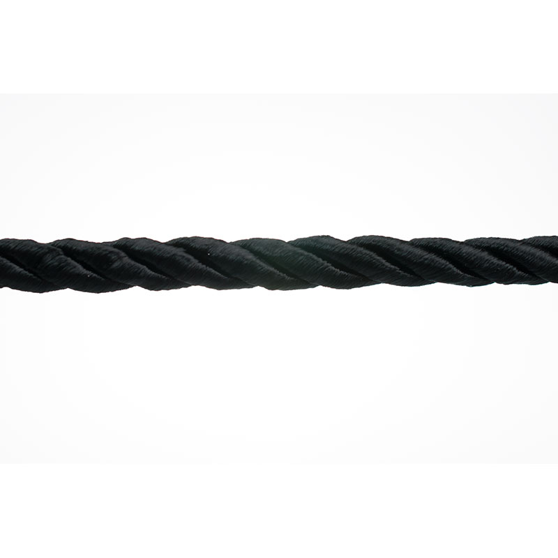 1/4 Inch Black Twist Cord
