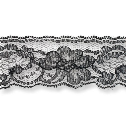 Black 1 3 4 Inch Orchid Raschel Lace Decorative Trimmings Llc