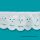 White Smiley Face Eyelet Embriodery