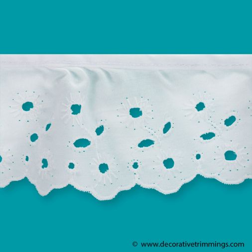White 2 Inch Eyelet Embroidery
