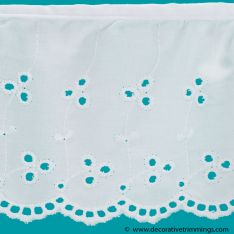 White 3 1/2 Inch Eyelet Embroidery