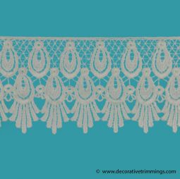 Natural 3 1/2 Inch Venice Lace Peacock Edge