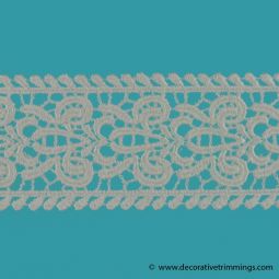 Natural 2 Inch Venice Fleur de Lis Galloon
