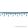Blue 1 1/4 Inch Beaded Fringe