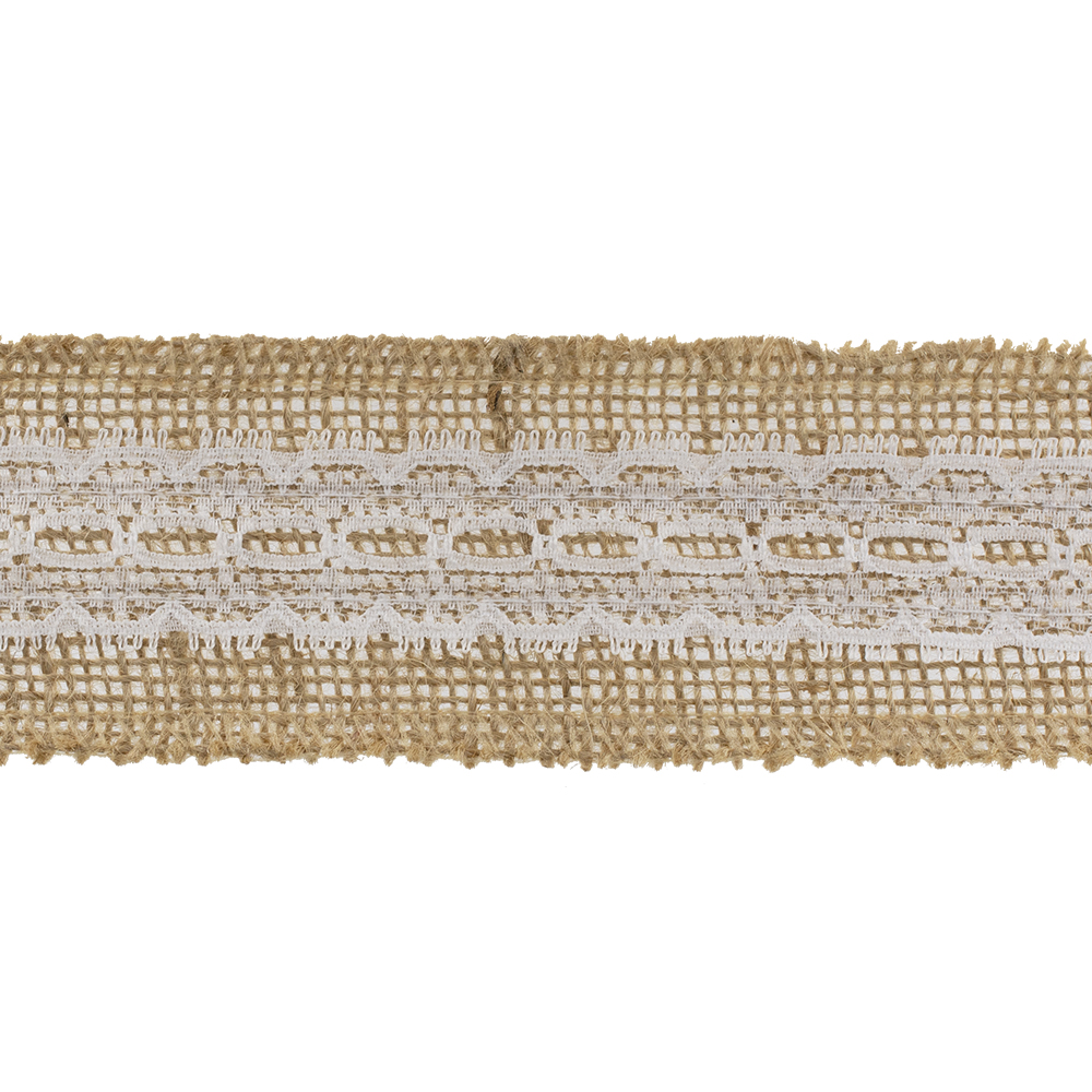 2 Inch Burlap & Lace Trimming BL005 Decorative Trimmings LLC