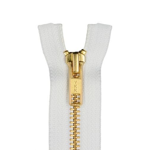 5 YKK Metal Zipper Open End Brass Finish- 57 Colors - 17 Lengths Available
