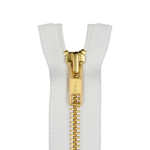 #5 YKK Metal Zipper Closed End Brass Finish- 57 Colors - 17 Lengths Available
