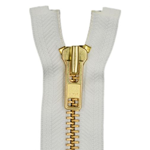 8 YKK Metal Zipper Open End Brass Finish- 57 Colors - 17 Lengths